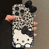 Hello Kitty Leopard Print Diamond Bow Case for iPhone